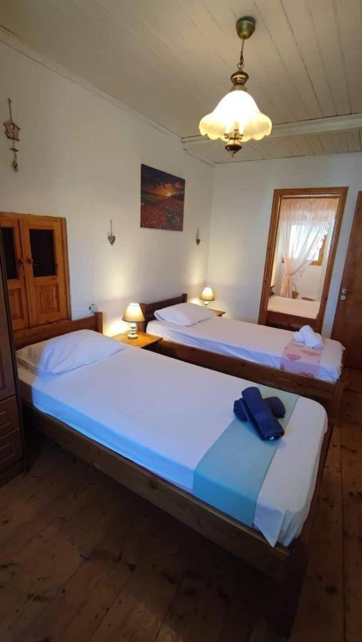 Retro Wooden House Gaios Villa Bagian luar foto